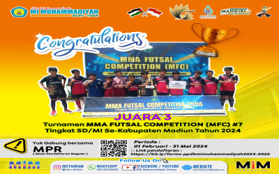 Futsal MI Muhammadiyah Dolopo Juara 3 di MMA Futsal Competition 2024