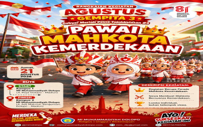 Gempita Kemerdekaan RI ke-81 MI Muhammadiyah Dolopo Berakhir dengan Parade Mahkota Kemerdekaan